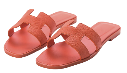 Hermes Oran Sandal Orange Poppy - Epsom Calfskin