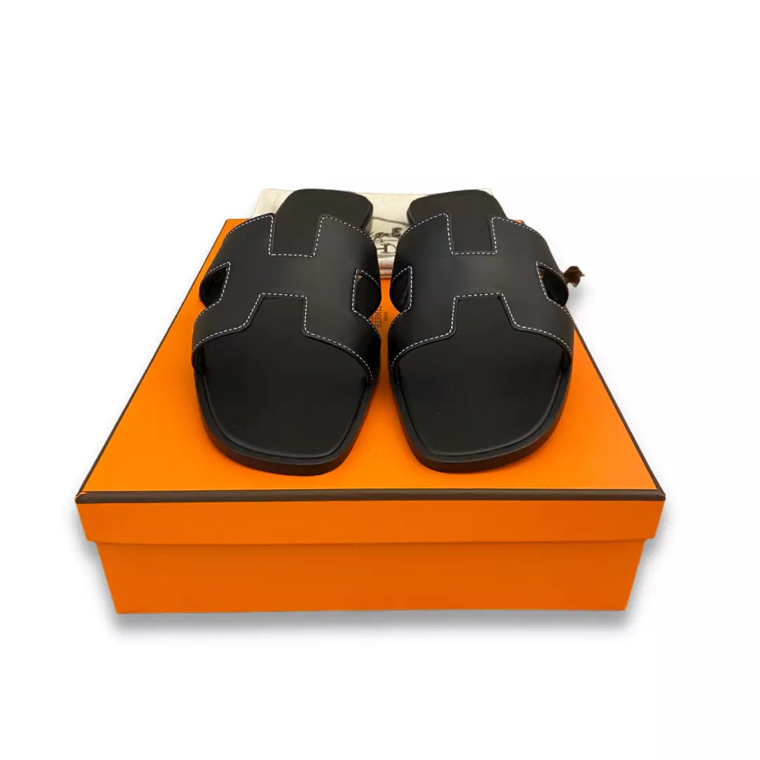Hermes Black Sandals