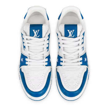 Louis Vuitton Trainer Low White Blue #54
