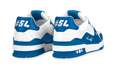 Louis Vuitton Trainer Low White Blue #54