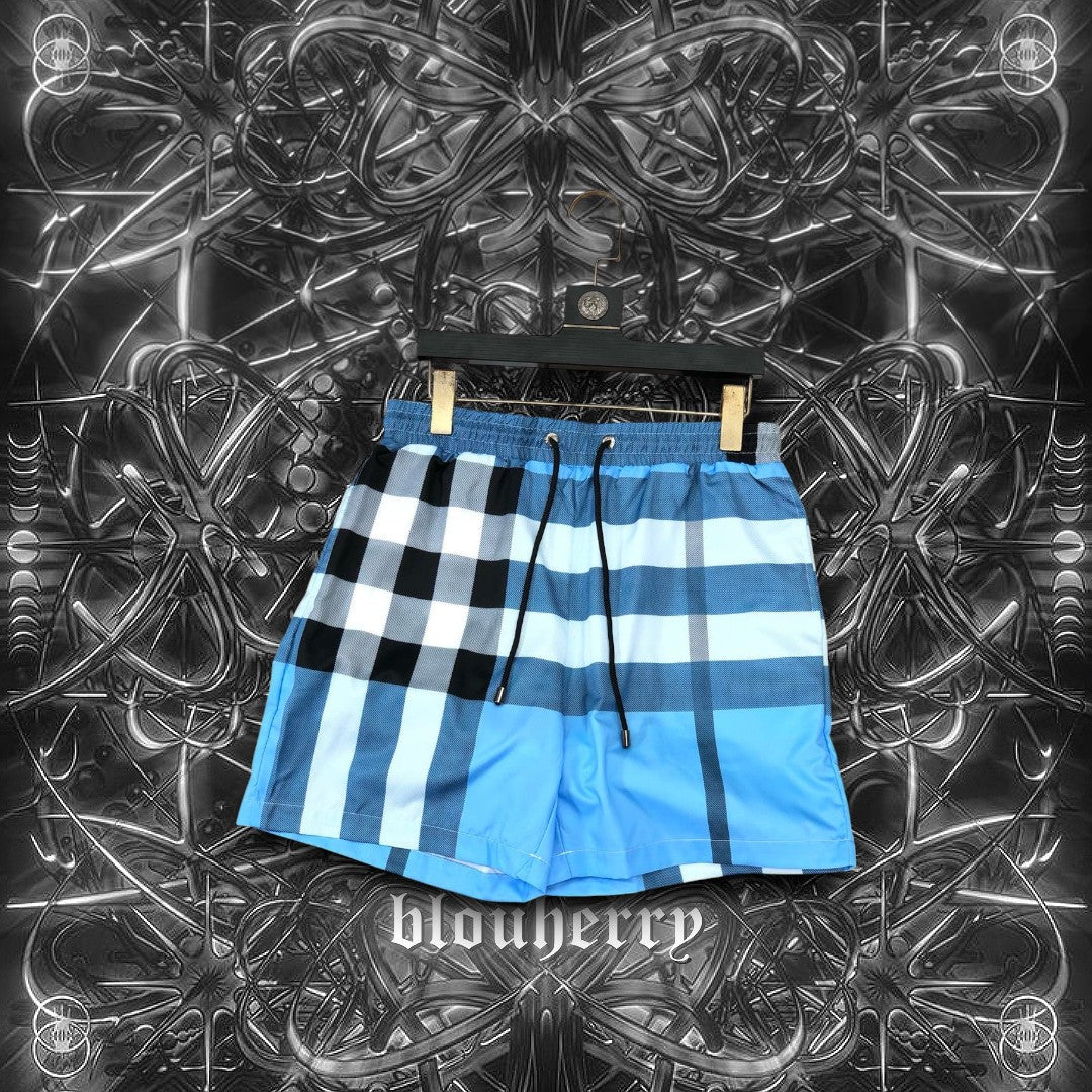 BURBERRY Check Drawcord Swim Shorts