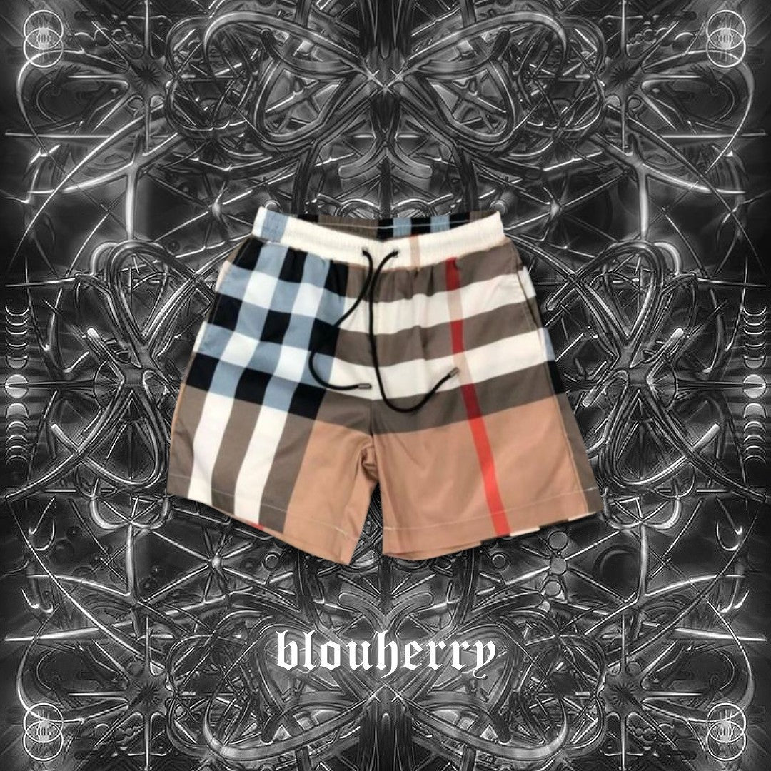 BURBERRY Check Drawcord Swim Shorts