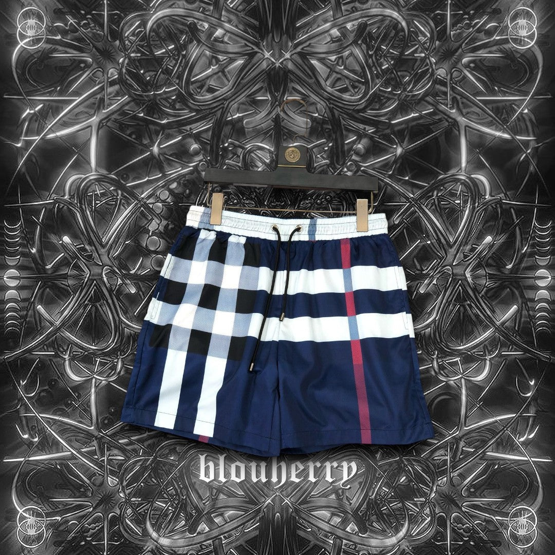 BURBERRY Check Drawcord Swim Shorts
