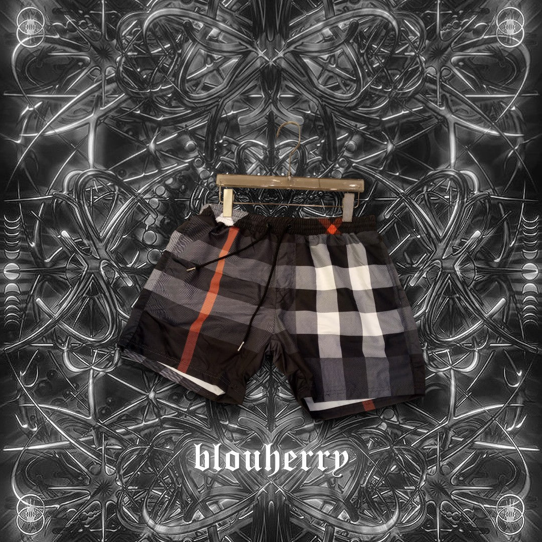 BURBERRY Check Drawcord Swim Shorts