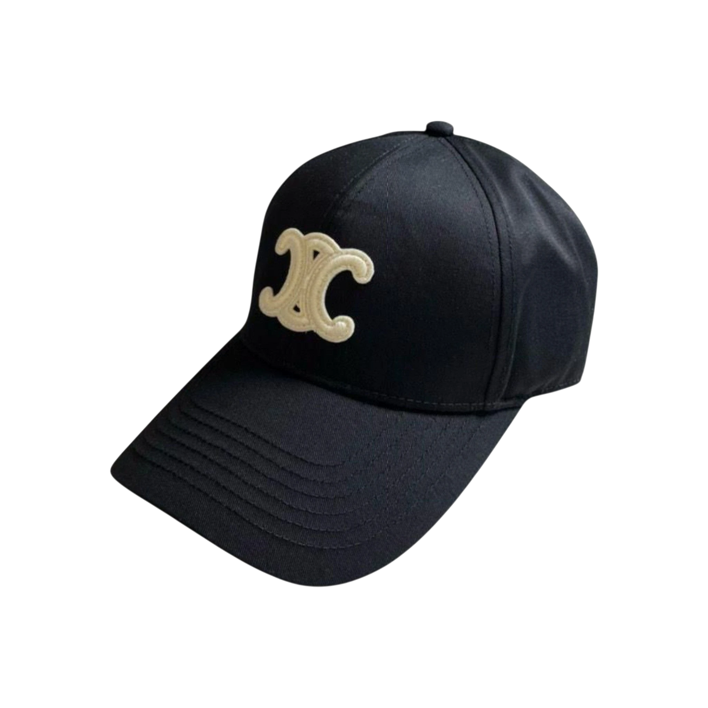 CELINE triomphe baseball cap in cotton Black