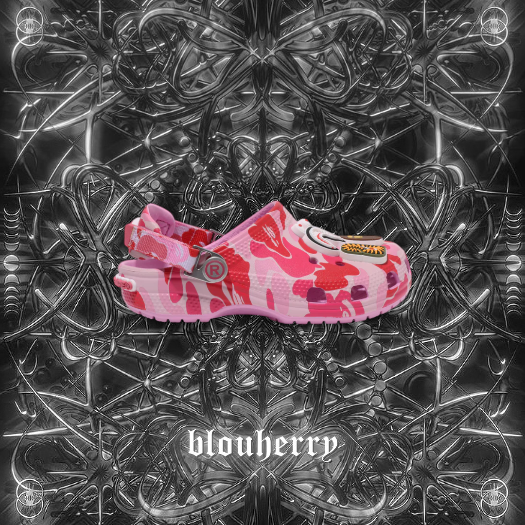 A Bathing Ape Clog "Pink Camo"