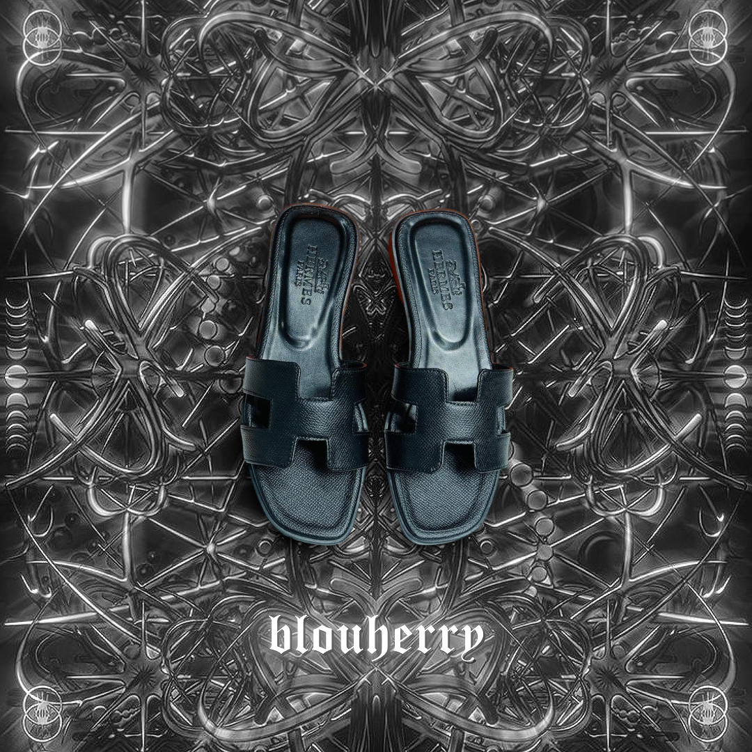 Hermes Oran Sandal Black