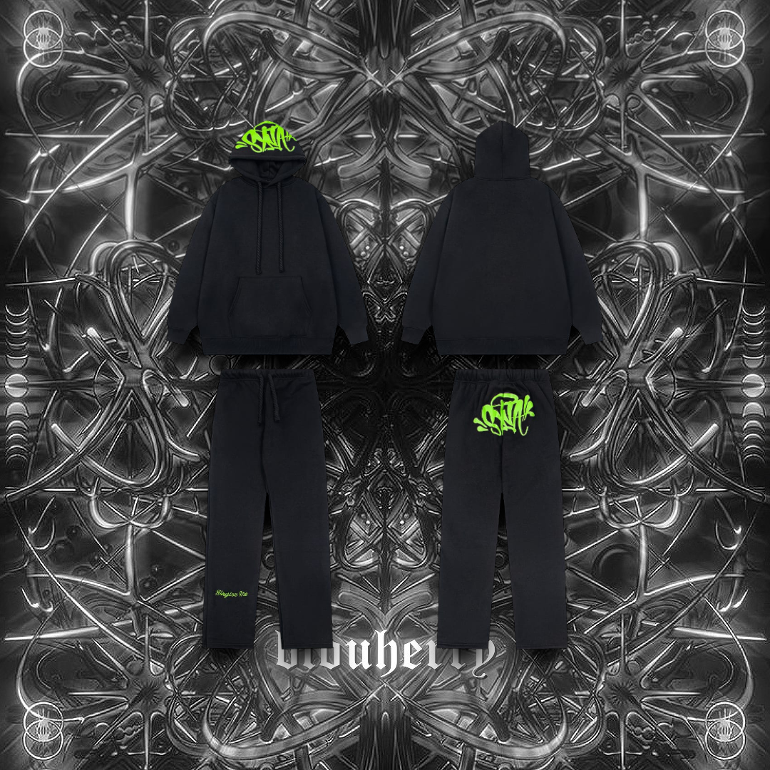 Syna World Hoodie and Pants Green Black
