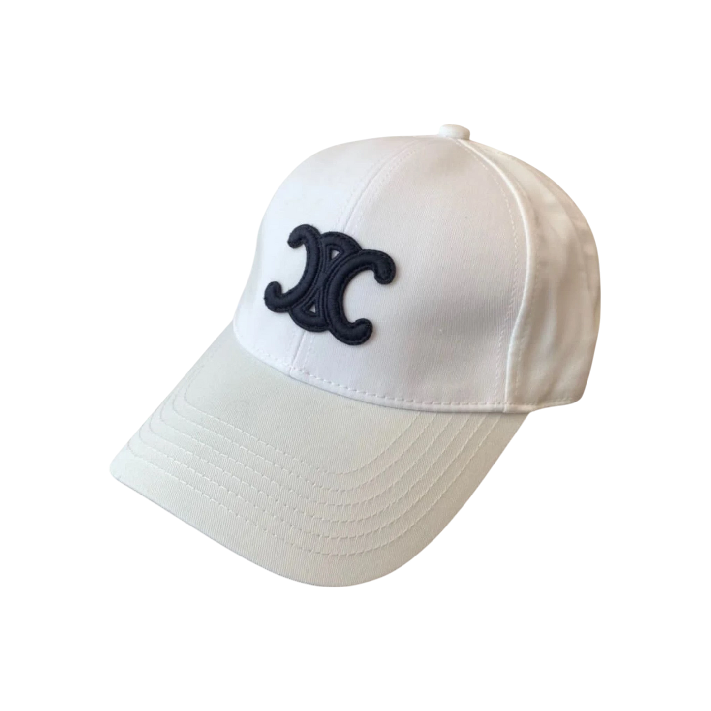 CELINE triomphe baseball cap in cotton White