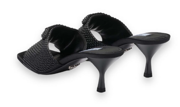 Prada crystal embellished open-toe mules