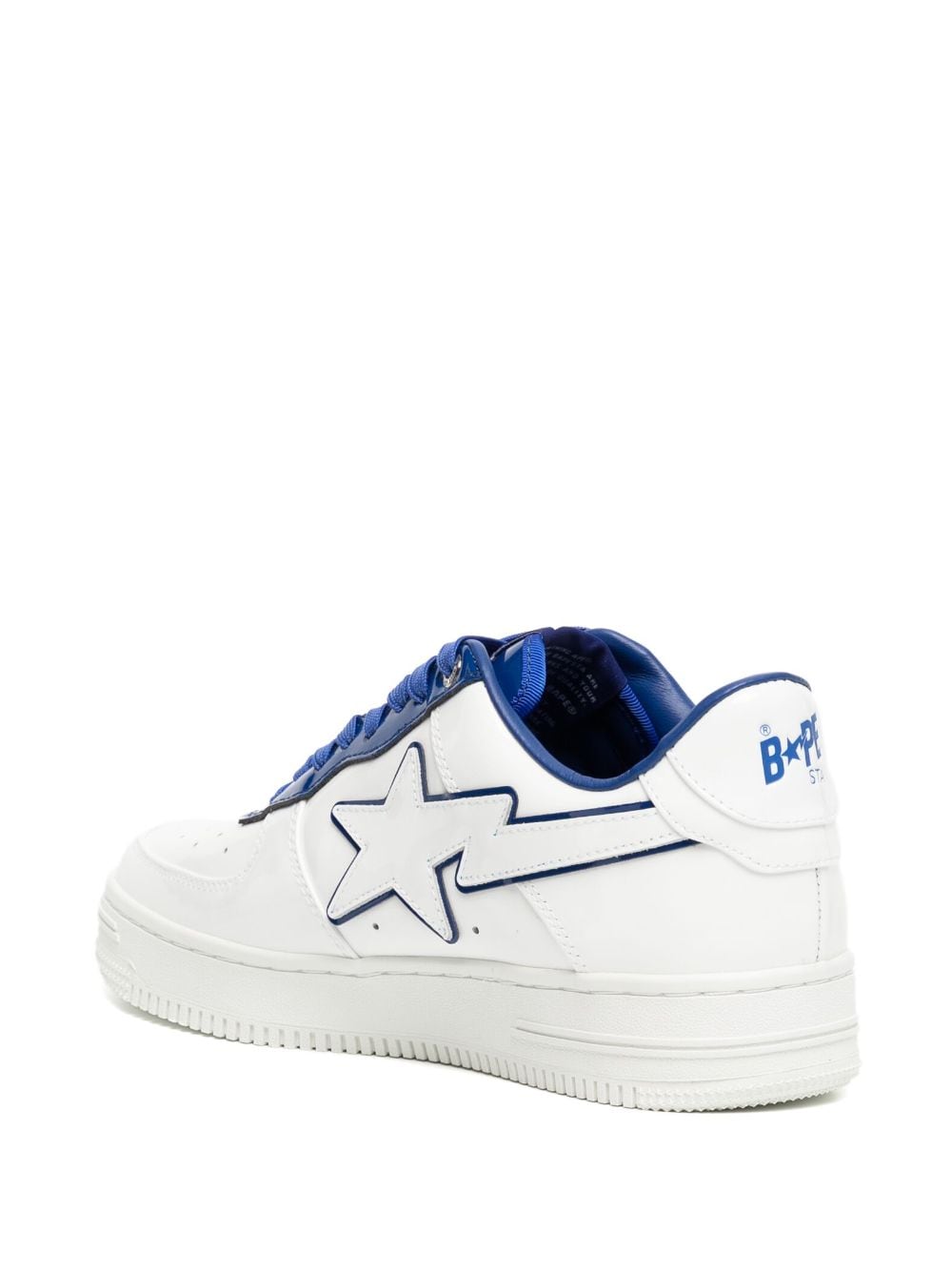 Bape white & navy patent leather