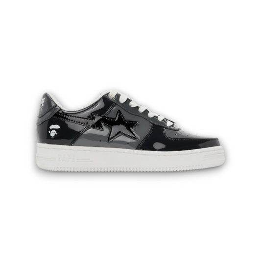 BAPE Black & Grey Patent Sta