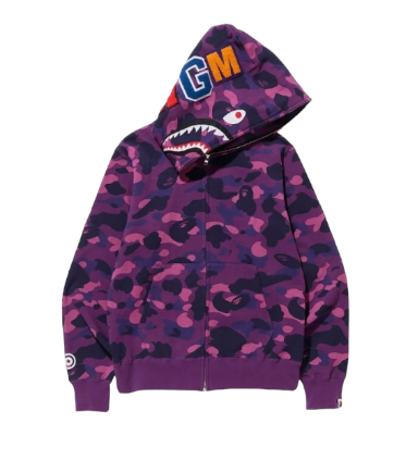 Bape  Zip up Hoodie Purple