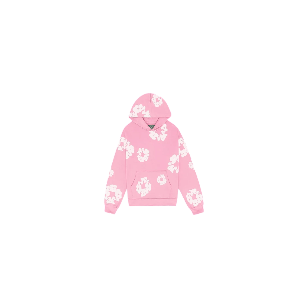 Denim Tear Hoodie Pink