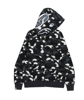 Bape Zip Up Hoodie Black and White