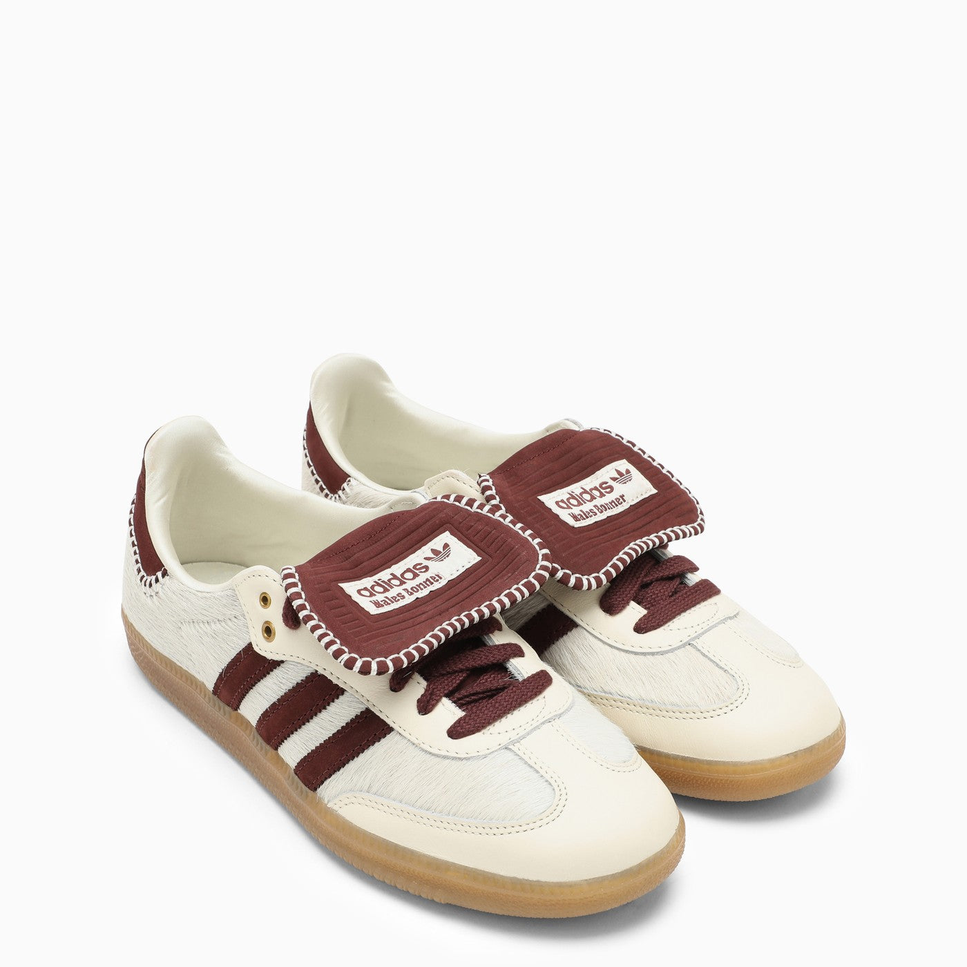 Adidas Statement Cream/Burgundy Calf Hair Trainer