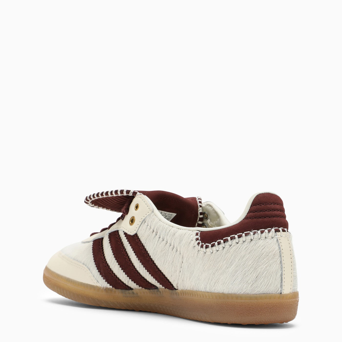 Adidas Statement Cream/Burgundy Calf Hair Trainer