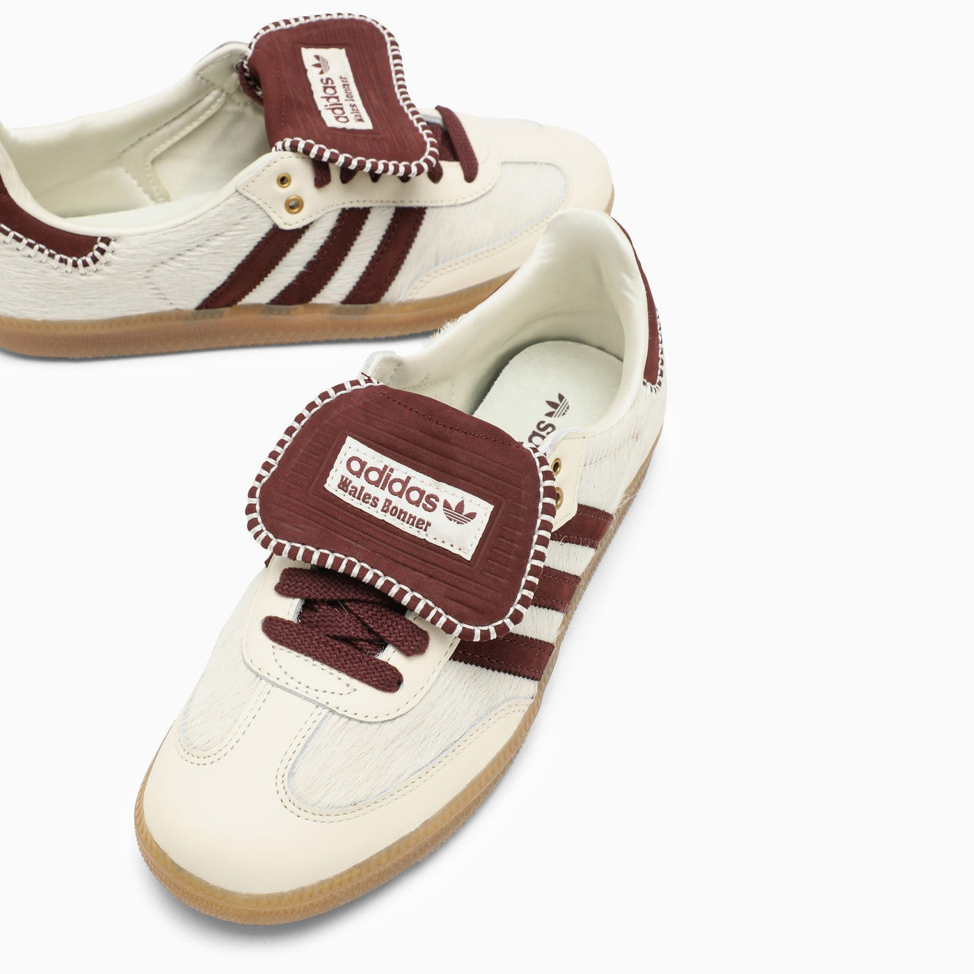 Adidas Statement Cream/Burgundy Calf Hair Trainer