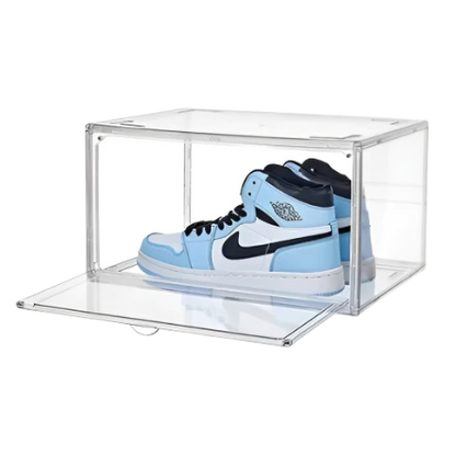Clear plastic shoe box