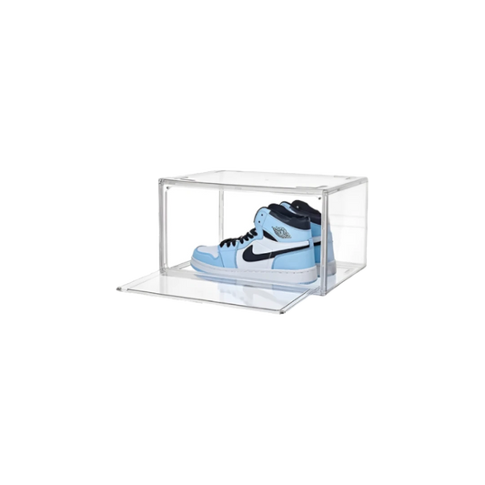 Clear plastic shoe box