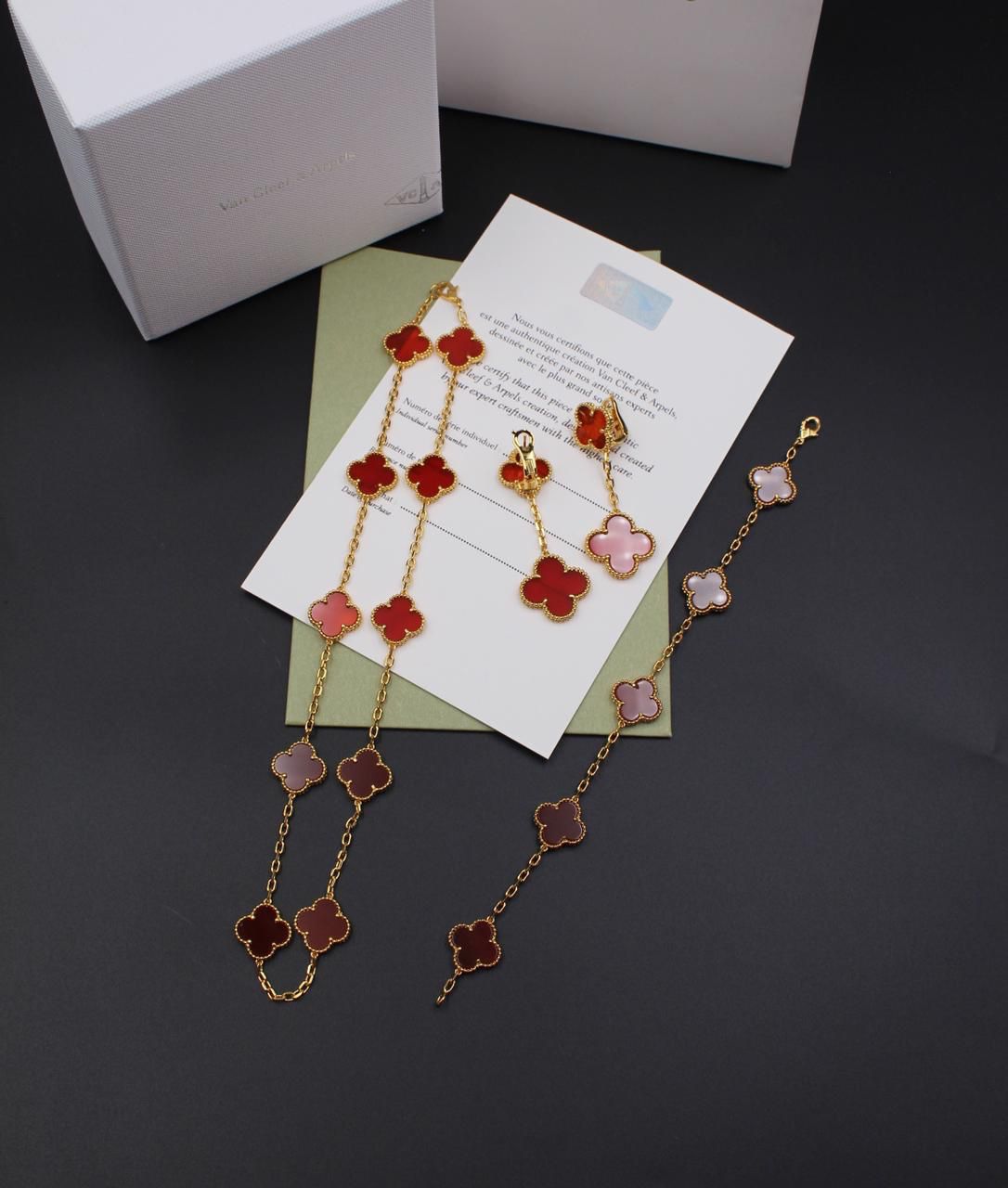 VCA Necklace with Bracelet and Earrings SET