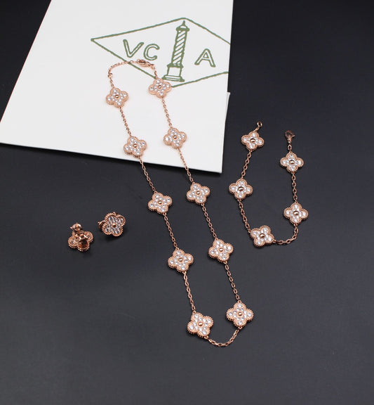 VCA Necklace with Bracelet and Earrings SET