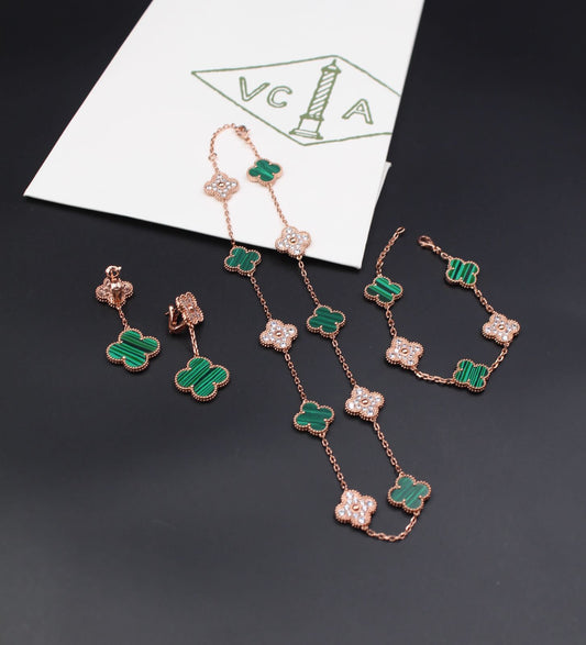 VCA Necklace with Bracelet and Earrings SET