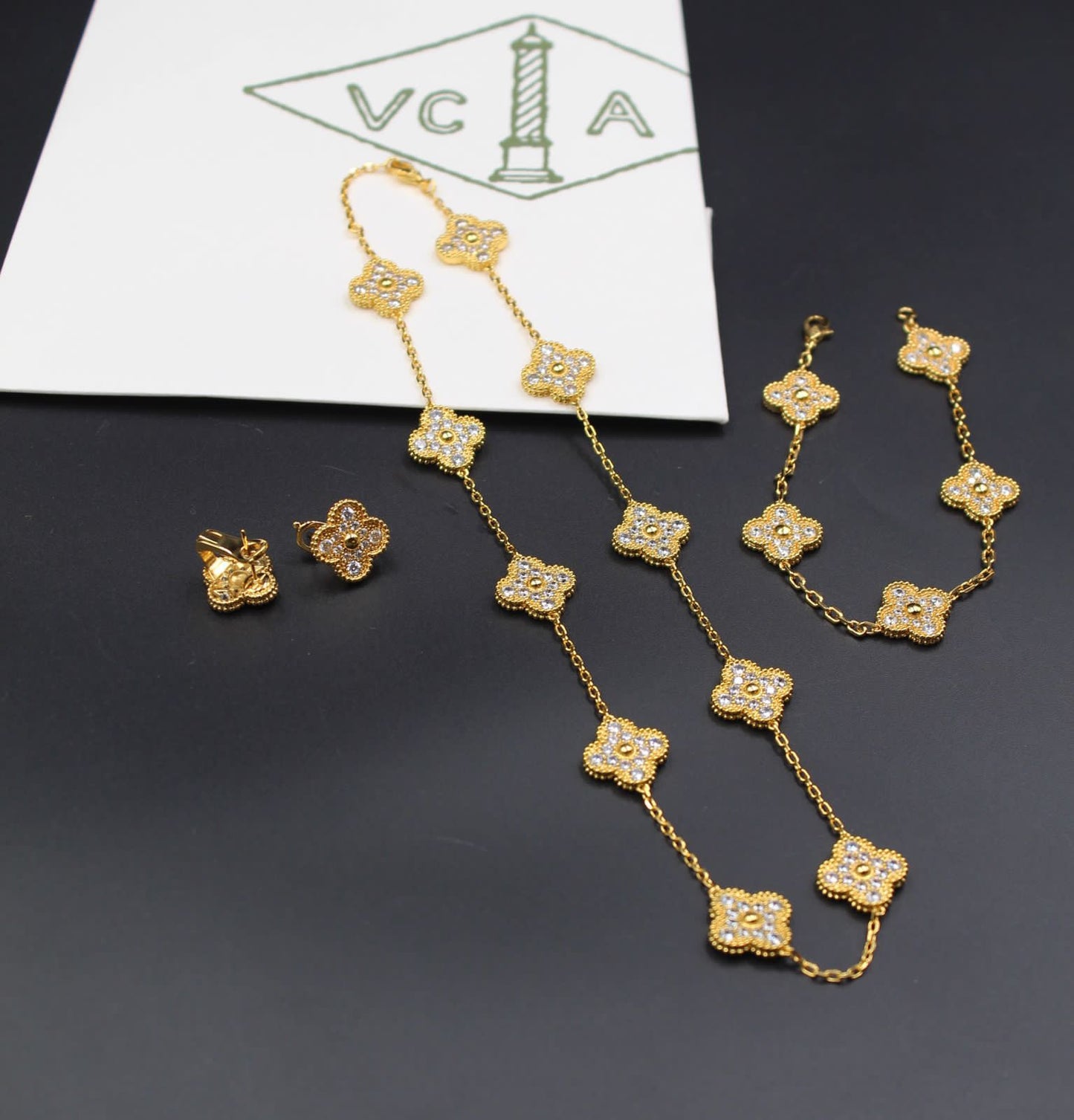 VCA Necklace with Bracelet and Earrings SET