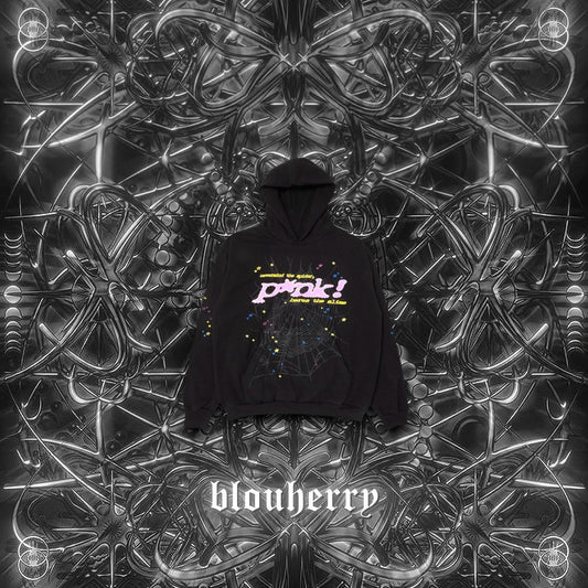 Sp5der Young Thug Black Punk Hoodie