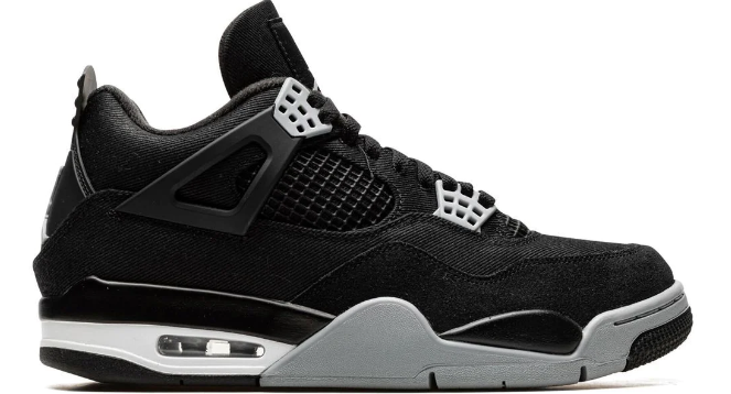 Air Jordan 4 Black Canvas