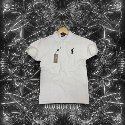 White Mesh Polo