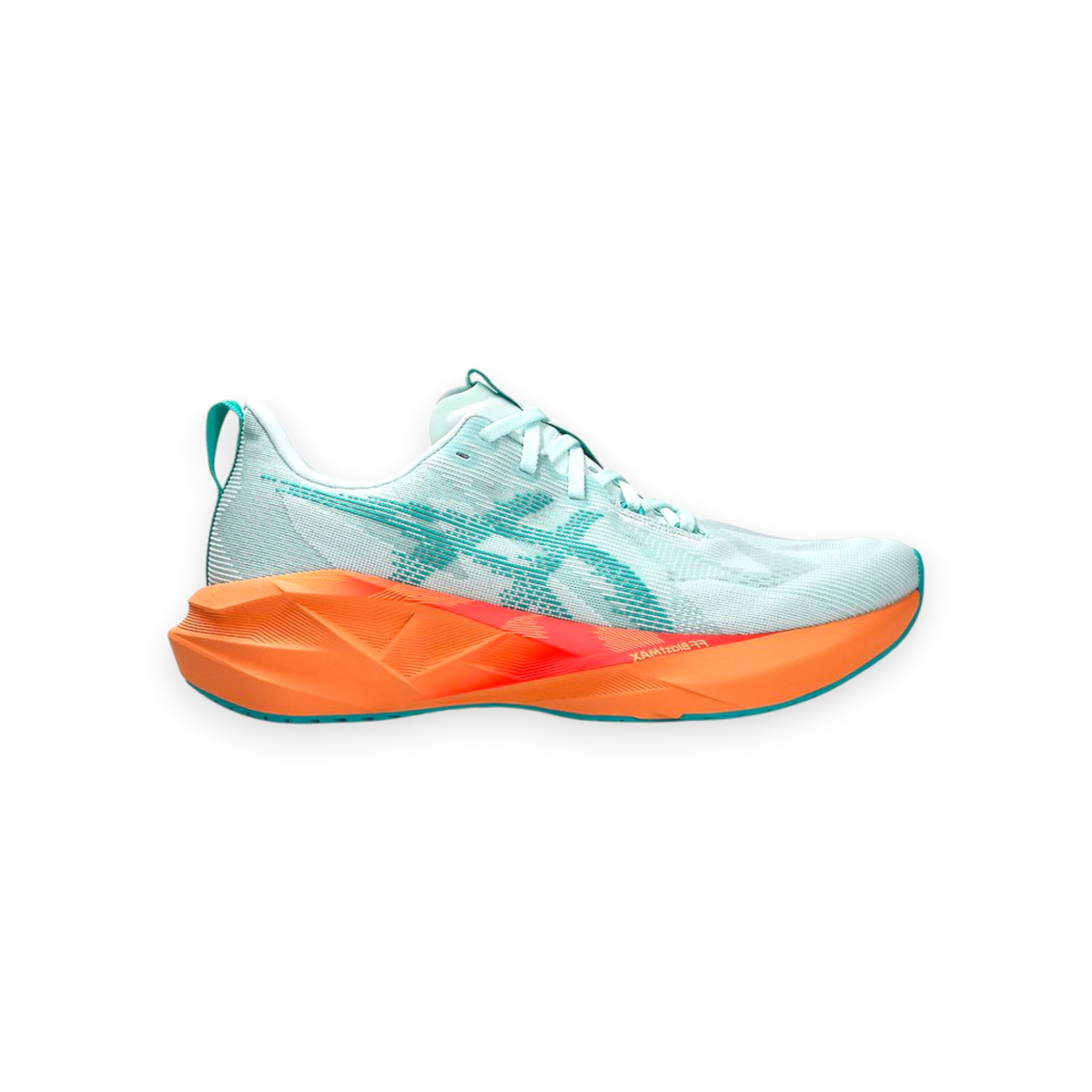 ASICS Novablast 5 — White / Teal / Orange