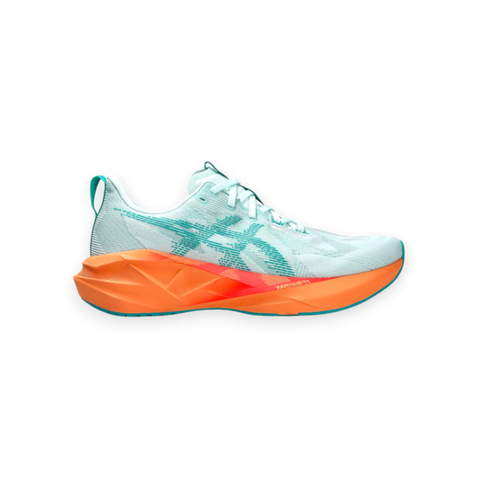 ASICS Novablast 5 — White / Teal / Orange