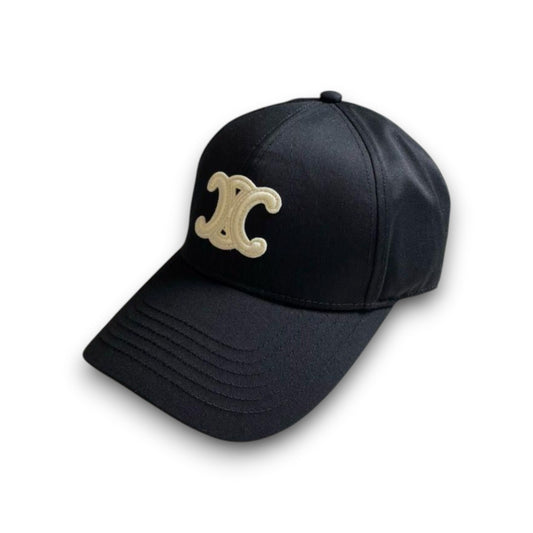 CELINE triomphe baseball cap in cotton Black