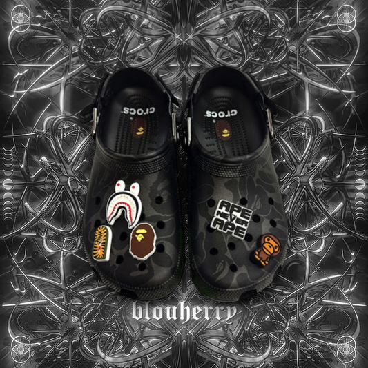 A Bathing Ape Clog "Black Camo"