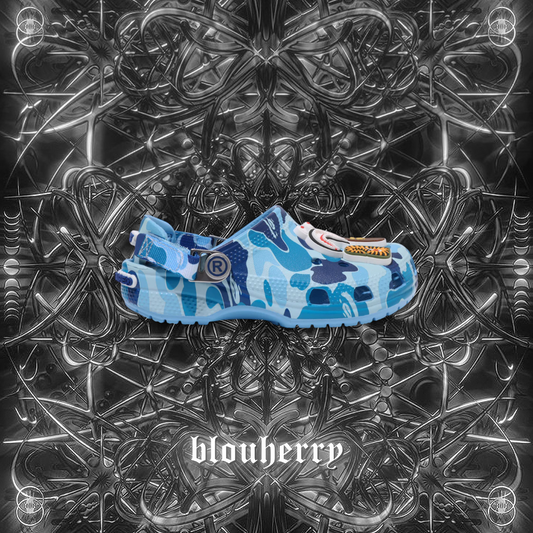 A Bathing Ape Clog "Blue Camo"