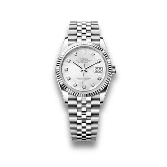 ROLEX DATEJUST PEARL DIAL STAINLESS STEEL  WATCH