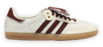 Adidas Statement Cream/Burgundy Calf Hair Trainer