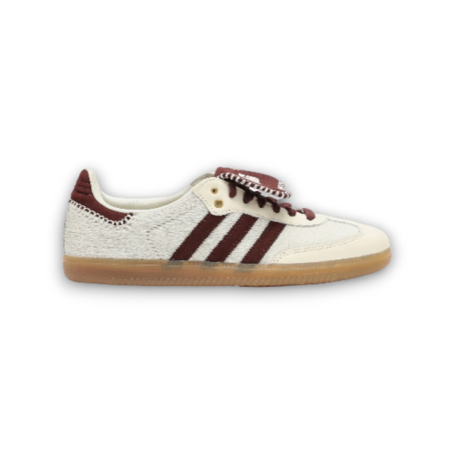 Adidas Statement Cream/Burgundy Calf Hair Trainer